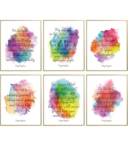 Maya Angelou Inspirational Sticker - 'Be A Rainbow' Quote For Laptop & Water Bottle