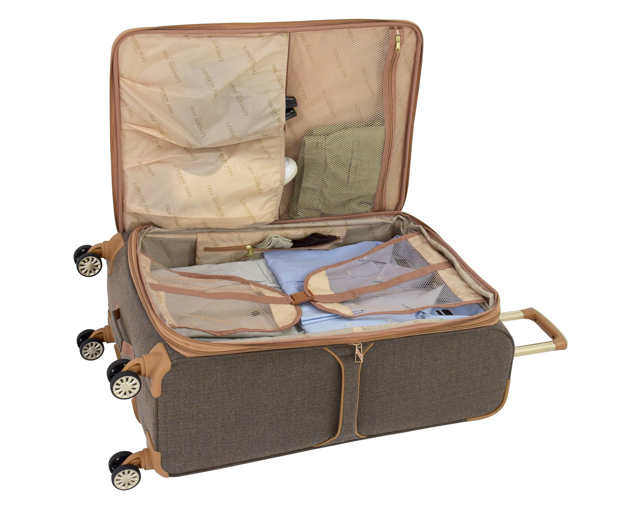 LONDON FOG Kensington Navy Sand Herringbone 28
