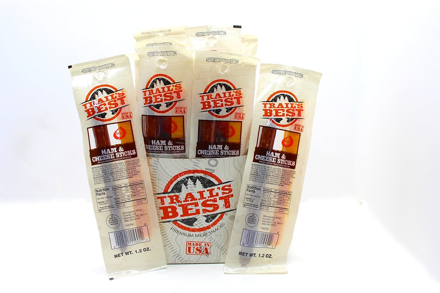 Trails Best Cheese Sticks, Ham, 1.2 Ounce (Pack of 6