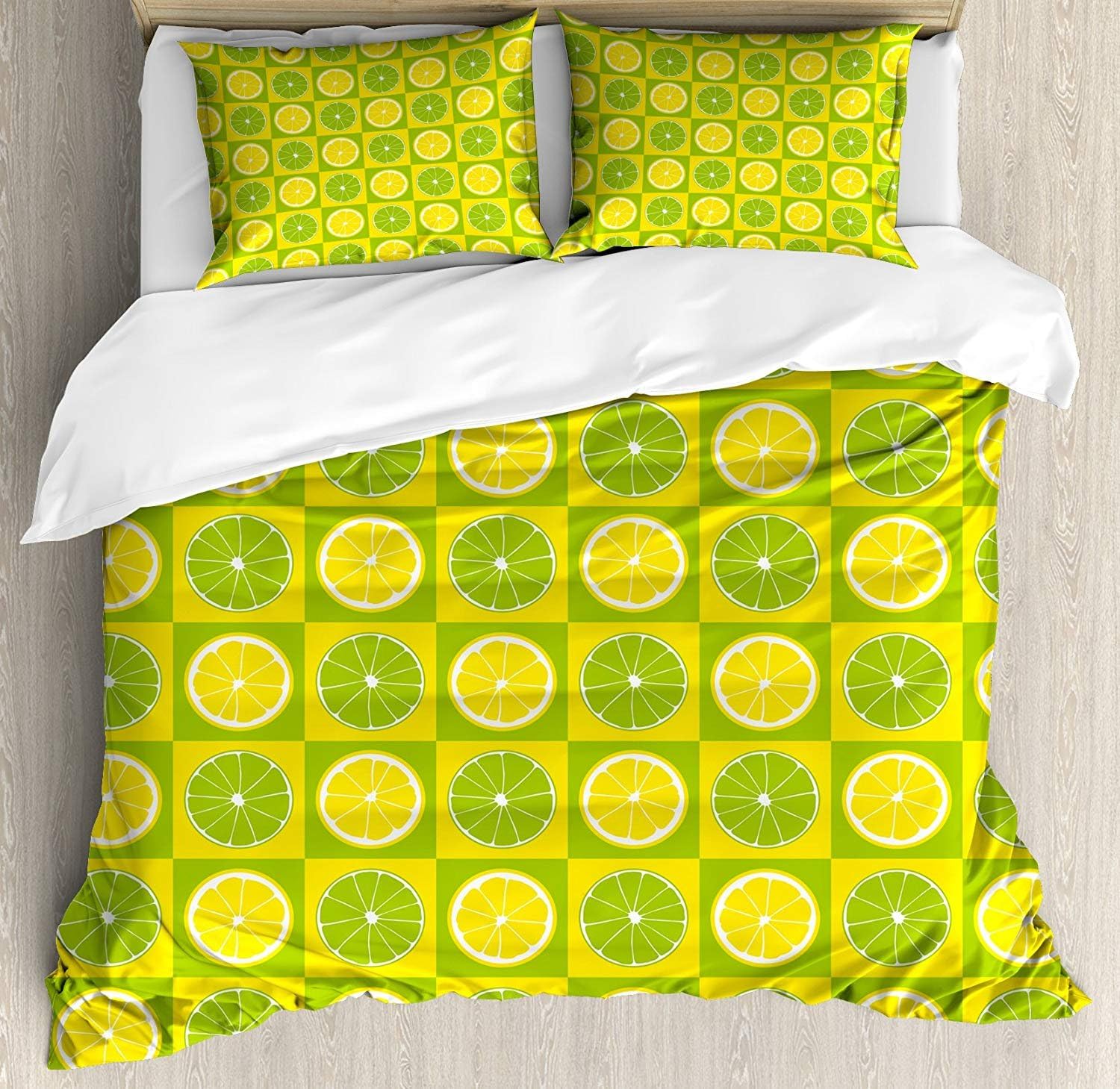 Lime Green 4 Piece Bedding Duvet Cover Sets for Kids/Adults