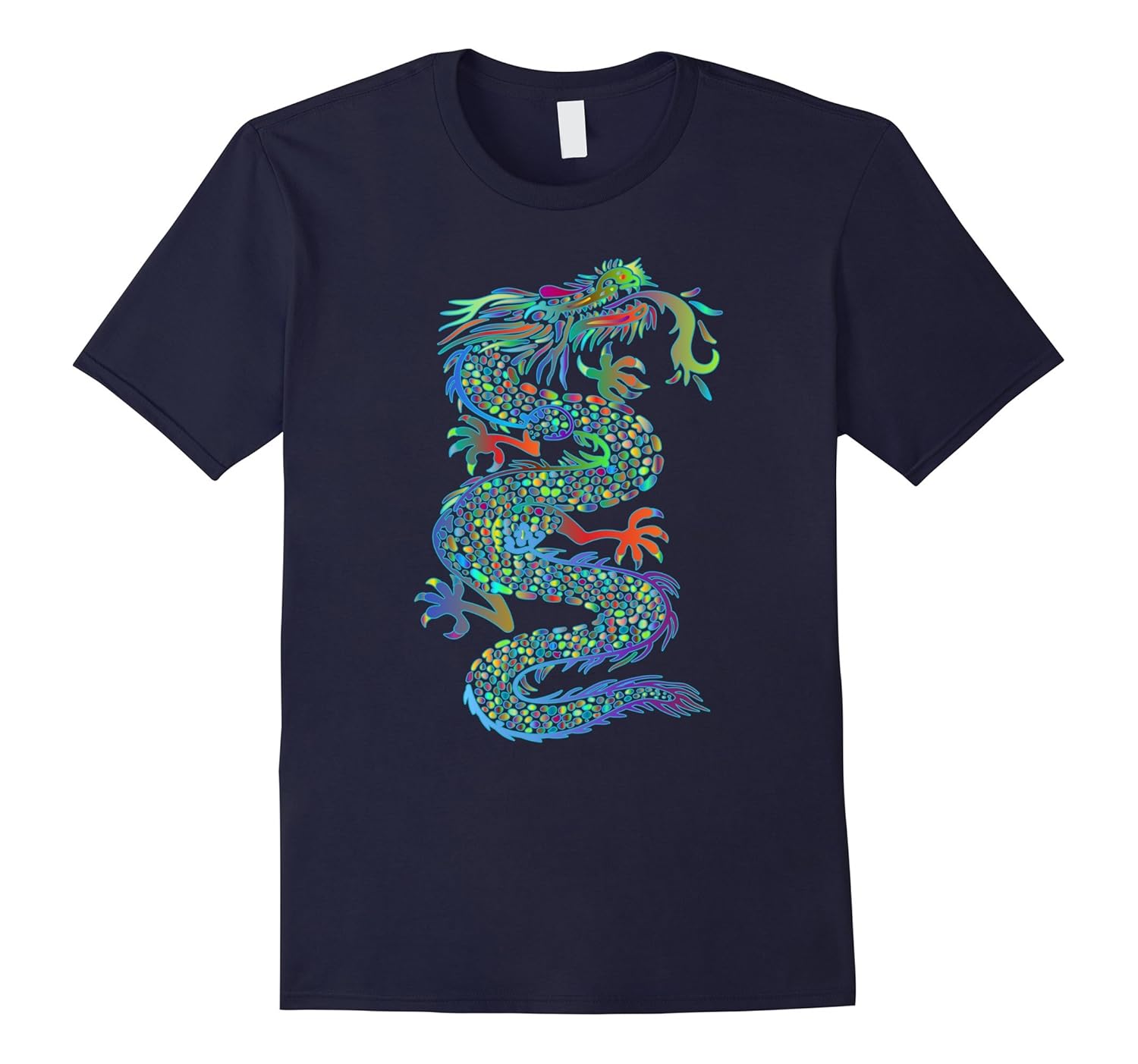 Prismatic Colorful Dragon Shirt - Chinese Dragon T-Shirt-ANZ