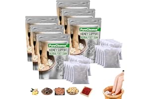 YAIOUTIY PureCleanse Kidney Support Herbal Foot Soak, Lymphatic Drainage Ginger Foot Soak, Natural Mugwort Herb Foot Soak, Ginger Foot Bath Bag - Pure Cleanse Kidney Support Herbal Foot Soak (60PCS)