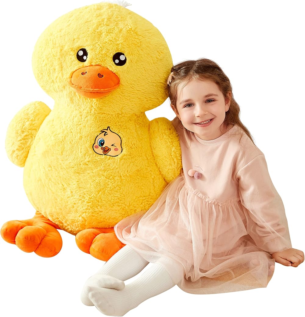 IKASA Large Duck Stuffed Animal 50cm Giant Plush Toy Cute Jumbo Fluffy