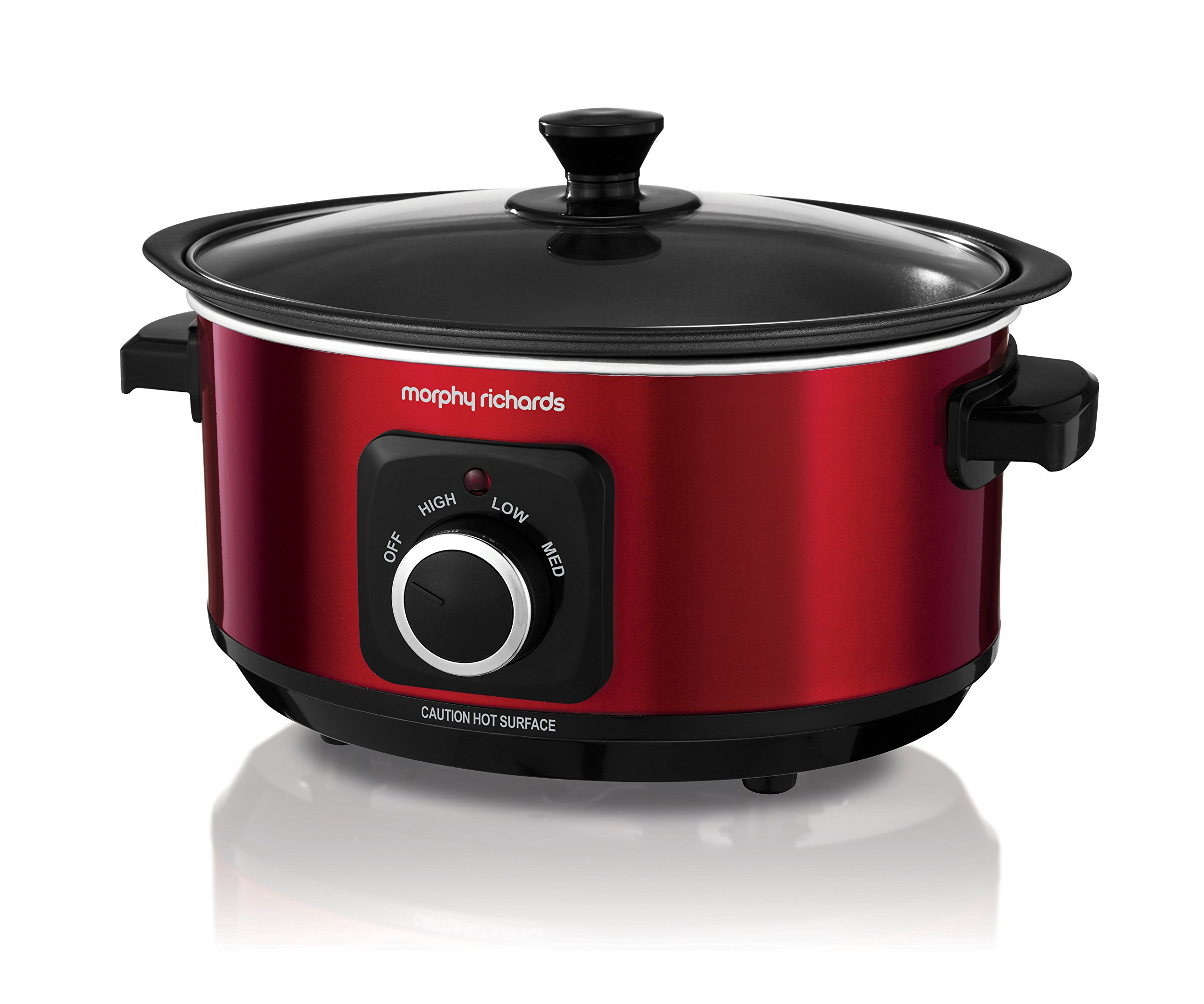 Morphy Richards Slow Cooker Sear and Stew 460014 3.5L Red Slowcooker