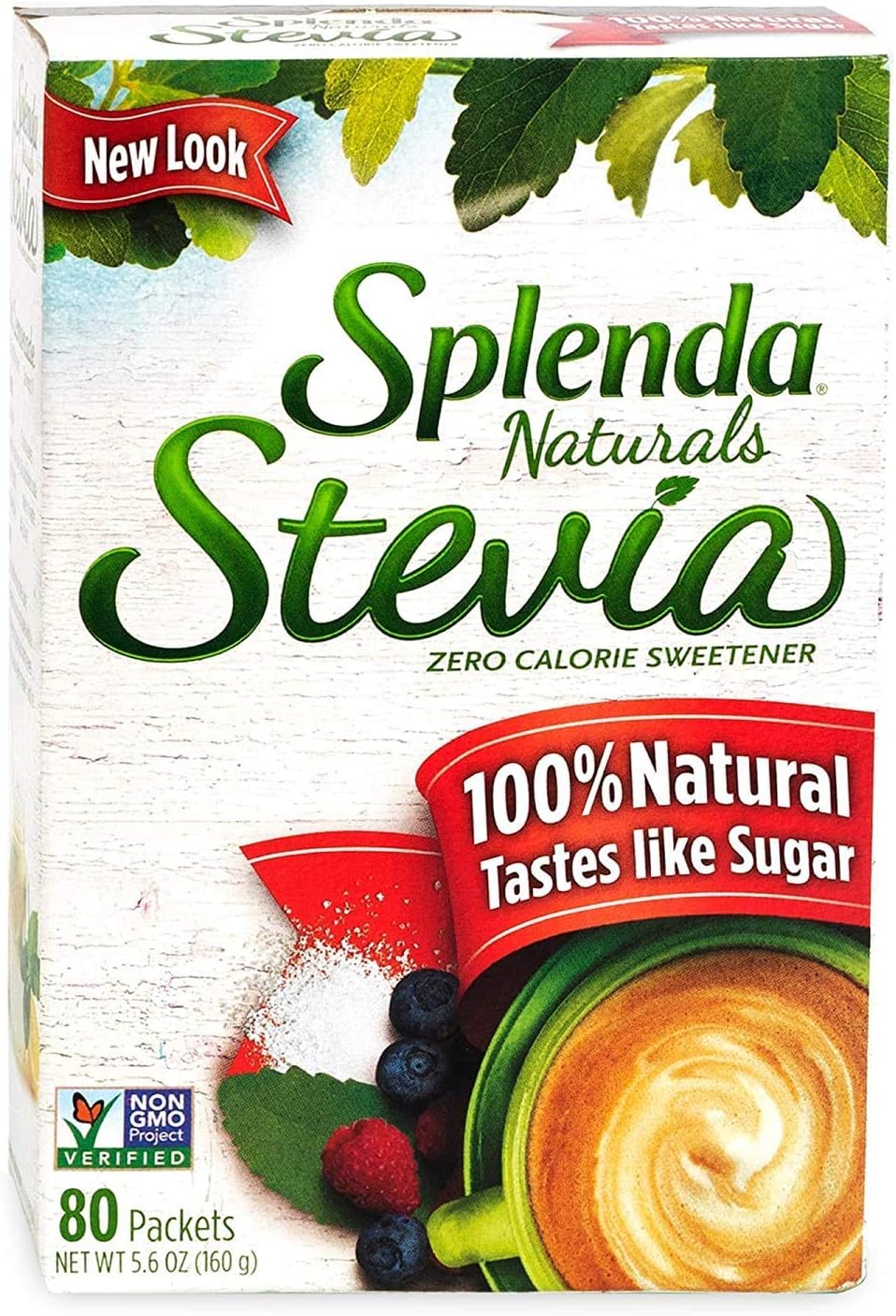 Splenda Naturals Made with Stevia Extract ,NO Calorie Sweetener (2-BOXES) (80- PACKETS EACH)