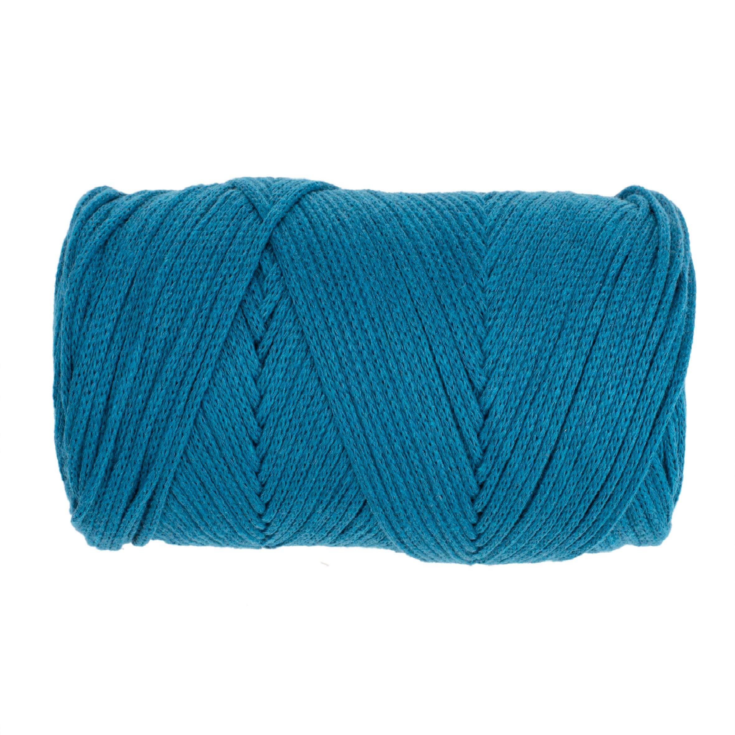 GLOREX 5 1008 09 Macrame Cotton 250 g 2 mm Length 225 m Turquoise Triple Twist Cotton Yarn 100% Cotton for Crocheting, Knitting, Knitting and Designing