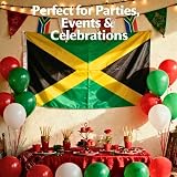 SHATCHI Jamaica Flag 5ft x 3ft with Brass Eyelets Polyester Banner view 8