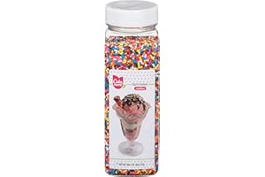 Cake Mate Dessert Sprinkles, Easy Pour Lid - Edible Cake Decorating and Baking Sprinkles for Cookies, Cupcakes, and Ice Cream Toppings (Rainbow, 26 oz)