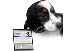ZONI PETS Happy Hoodie The Original Dog & Cat Calming Band - American Brand - Anxiety Relief/Noise Protection-Grooming-Thunder-Fireworks (Small, Black) - Since 2008