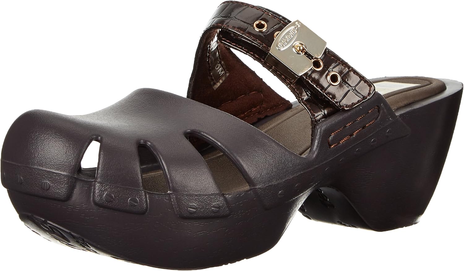 Dr. Scholl's Women's Dance Clogs,Brown Croc Patent,8 M US Amazon.ca