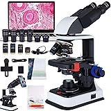 OOZSTAR 40X-2500X Binocular Microscope, WF10x and