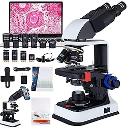 OOZSTAR 40X-2500X Binocular Microscope, WF10x and