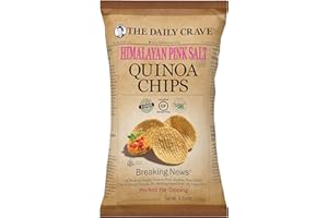 The Daily Crave Himalayan Pink Salt Quinoa Chips, 4.25 Oz (Pack Of 8) 4g Protein, 2g Fiber, Gluten-Free, Non-Gmo, Crunchy
