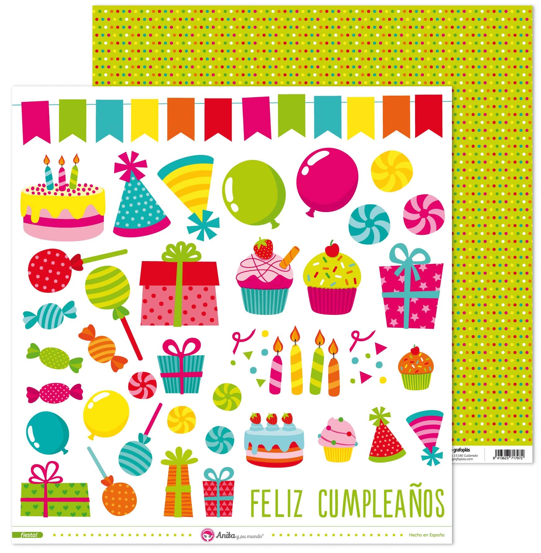 Anita and Su Mundo Collection Party Scrapbooking Papers, Paper, Cutters, 12 x 12 Inches