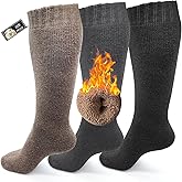 Thick Wool Socks for Women, 3 Pairs Knee High Sock, Warm Sock Thermal Socks for Outdoor Sports Winter Gifts