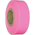 Brady Fluorescent Pink Flagging Tape for Boundaries and Hazardous Areas - Non-Adhesive Tape, 1.188" Width, 150' Length (Pack of 1) - 58354,Fluorescent Pink