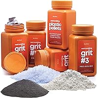 Rock Tumbler Grit Refill Kit - 3.5 Pounds Grits Media + Poly Plastic Pellets - Rocks Polishing Refills for Any Brand Rock Tum