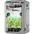 VIVOSUN G448 48"x48"x80" Grow Tent, 4x4 FT Advanced Gray Grow Tent with 22mm Thickened Poles, Observation Window and Floor Tray for Hydroponic Plants for VS4000/VSF4300