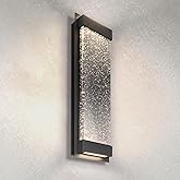 ASD LED 18" Bubble Glass Wall Light Fixture, Outdoor & Indoor Seeded Sconce | 3CCT, Waterproof, Dimmable, Up-Down Glow, ETL L