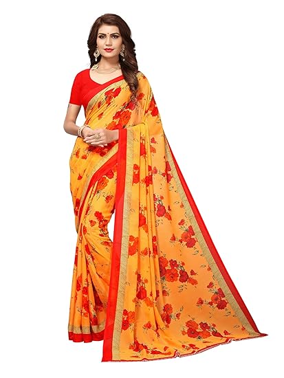 Amazon georgette saree below 500 Clearance