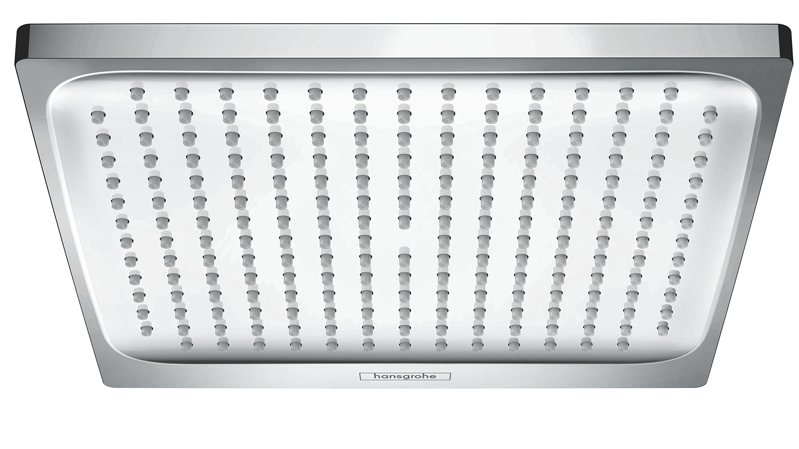 hansgrohe Crometta E - head shower, shower head square (240 x 240 mm), rainfall shower head 1 spray for wall or ceiling mounting, anti-limescale, chrome