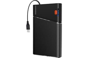 Aaoyun Portable Charger Power Bank, 10000mAh 22.5W PD Super Fast Charging Powerbank with Built-in USB C in&Out Cable, Slim External Phone Battery Pack for iPhone 17/16/15 iPad Samsung S24 Android etc