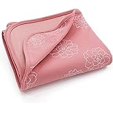 Woolino Baby Blanket for Crib or Stroller - Merino Wool and Organic Cotton Infant Blanket - 4 Season - 40” x 31.5” - Succulent