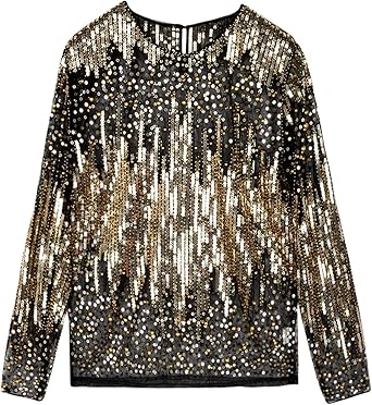 sequined blouses tops