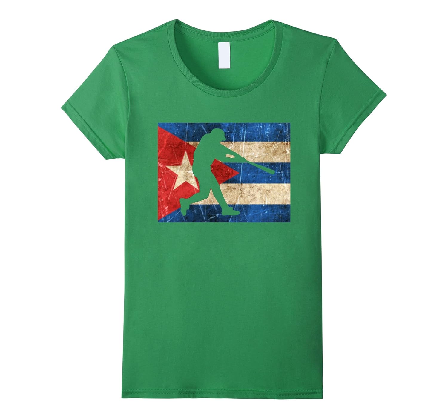 Distressed Cuba Baseball Flag TShirt Cuban Baseball Pride4LVS