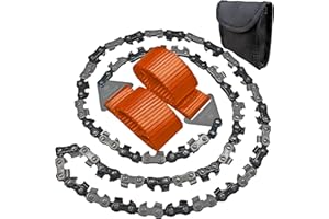 ROADFARE Pocket Chainsaw - 36 Inch Manual Hand Chain - Pocket Saw with 48 Bidirectional Teeth - For Fast Easy Cutting - Camping Survival - Wire Rope Cable Saw - Backpacking Camp Gear