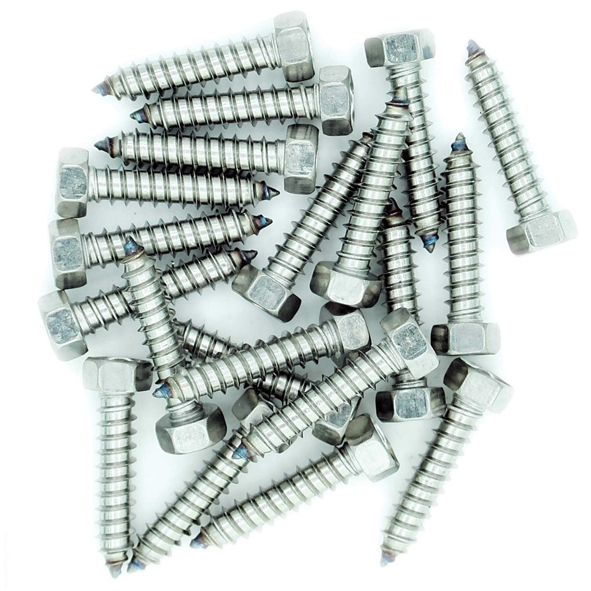 No.4 x 0.4 (2.9mm x 9.5mm) Hex Self-Tapping Screw - Stainless Steel (A2) (Pack of 20)