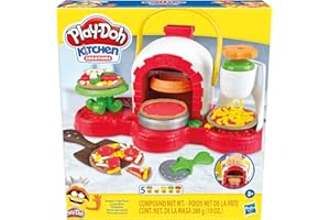 Play-Doh Kitchen Creations Stamp 'n Top Pizza Oven Toy, 5 Modeling Compound Colors, Back to School Classroom Supplies, Play Food & Cooking Toys for Kids, Preschool Toys, Ages 3+
