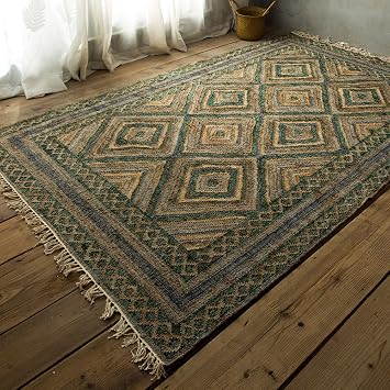 Amazon De Se7ven Vintage Handgemachte Jute Teppich Wohn