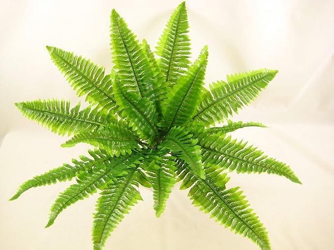 30cm Small Artificial Silk Boston Fern Plant Flatpack Amazon.co.uk