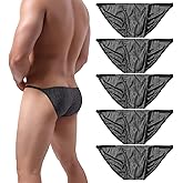 Summer Code Men's Sexy Briefs Elastic Ruched Back Bikini Underwear Pack