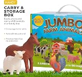 Learning Minds 8 Jumbo Farm Animals Toy Set for Toddlers 18 Months+ view 3