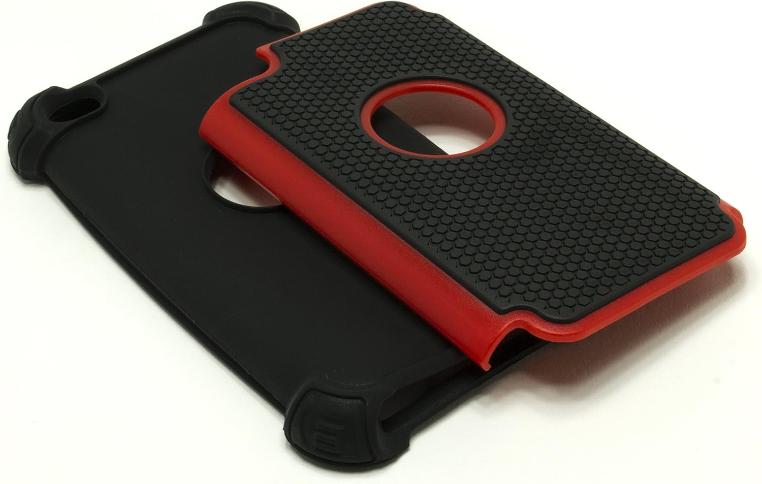 iPod Touch 4 Case, Bastex Hybrid Slim Fit Black Rubber Silicone Cover Hard Plastic Blue & Black Shock Case for Apple iPod Touch 4, 4th Generation
