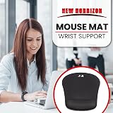 New Horrizon Mouse Mat with Wrist Support Non-Slip PU Base 21.5x27 cm view 2