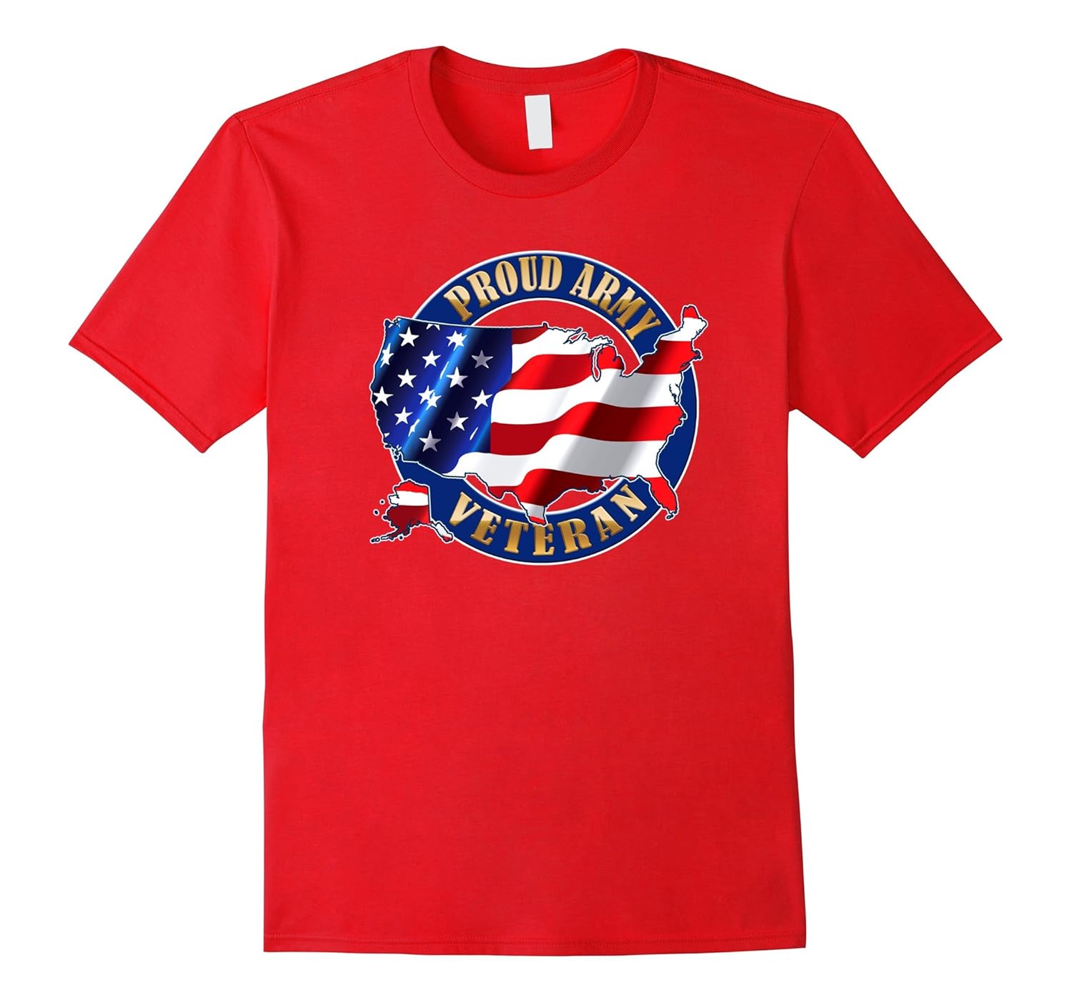 Army Veteran Proud to be American Flag Pride T-shirt-anz