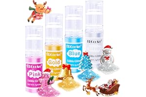 ERCORART Edible Glitter Spray - 4 Color Edible Glitter for Drinks, Food Grade Edible Luster Dust, Cake Decorating Shimmering Glitter, Metallic Powder Glitter for Baking, Chocolate, Candy, Icing - 5g Each