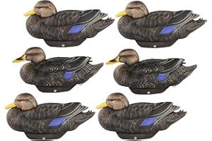 LIFETIME DECOYS Ultralight 100% HydroFoam Black Duck 6 Pack - Light as a Feather - Lasts Forever