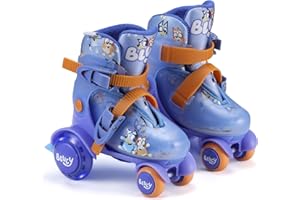 VOYAGER Kids Trainer Skates - Light Up Wheels, ABEC 5 Bearings, Durable PVC Material, Foam Shoe Lining, Perfect for Active Fun and Adventures, US Size 9-12