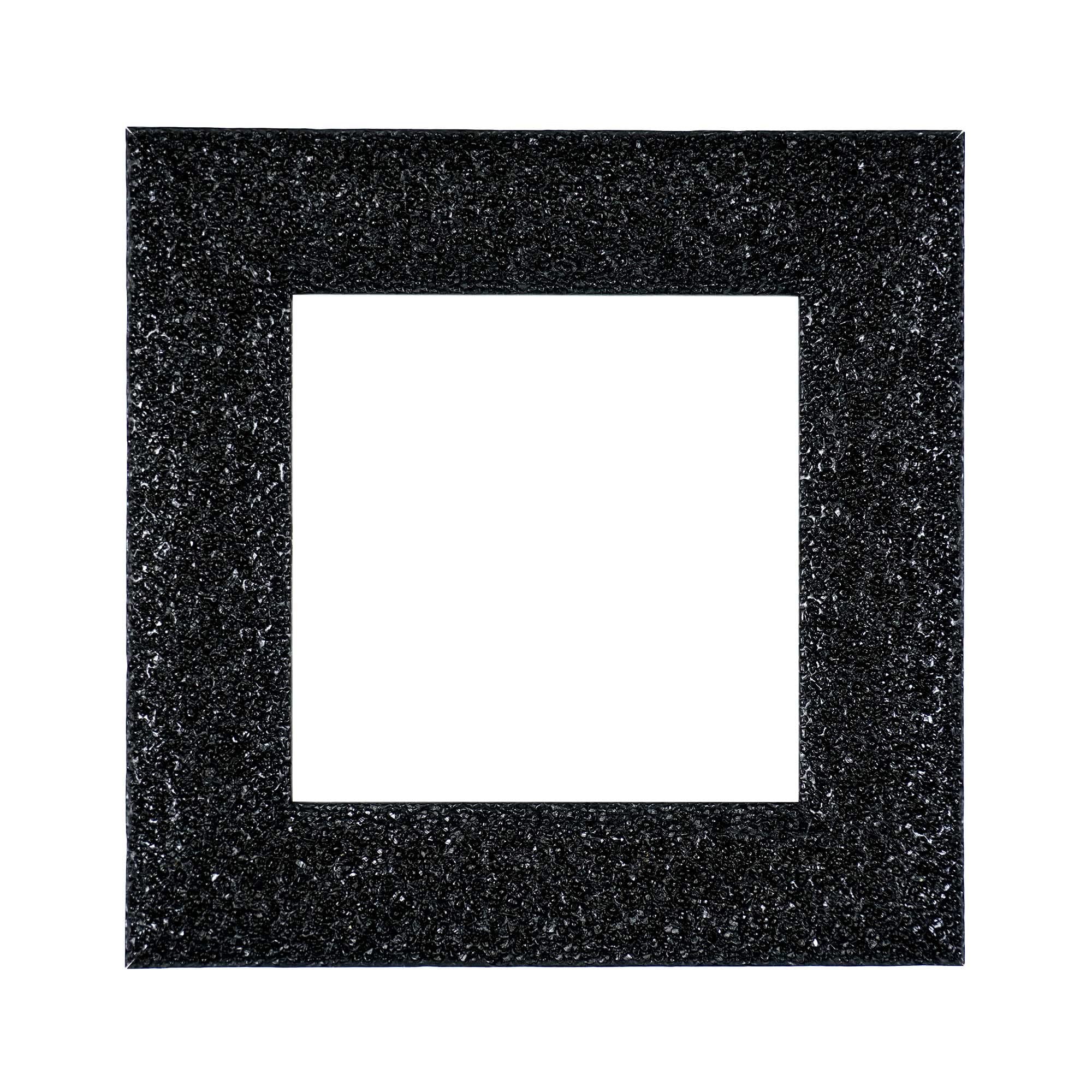 ElekTek Decorative Switch Surround Frame Cover Finger Plate Milano Sparkle Black Sparkle