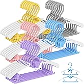 Besslly Kids Hangers 40 Pack Baby Hangers for Nursery Closet, 11-14.5" Extendable Adjustable Non-Slip Baby Clothes Hangers Toddler Infant Pants Hangers Plastic for Baby Girls Boys Children Newborn