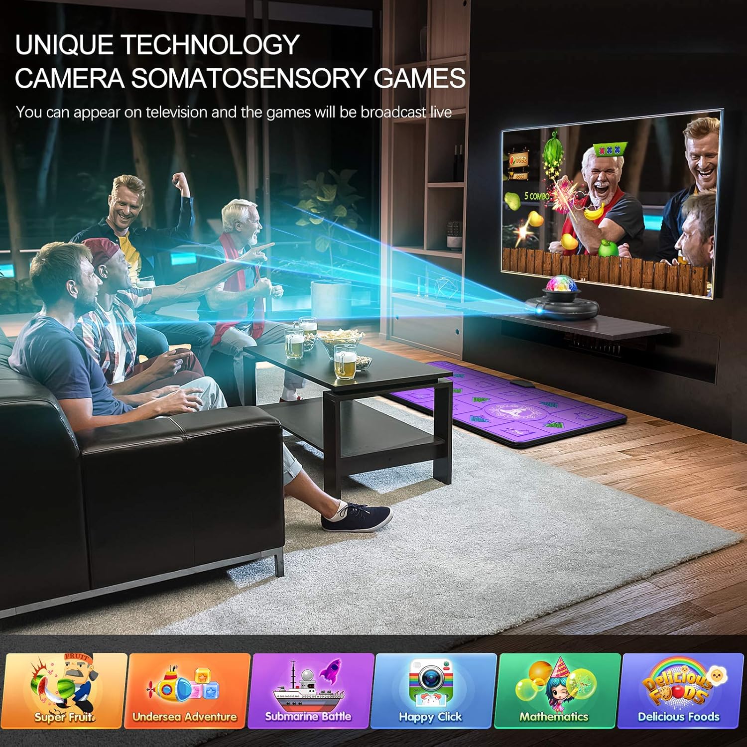 BLAVOR Electronic Dance Mats,Dance Mat Double Game for Kids and Adults with Massage Button,Indoor Portable Musical Dancing Mat with 100 Plus Games and Disco Ball Host for HDMI TV (Double Purple): Toys & Games