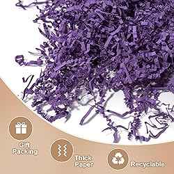 Wowxyz 1 LB Crinkle Cut Paper Shred Purple Crinkle