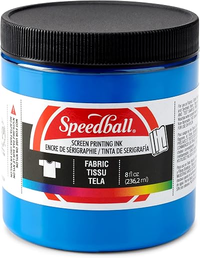 Speedball Art Products Fabric Screen Printing Ink, 8oz, Blue