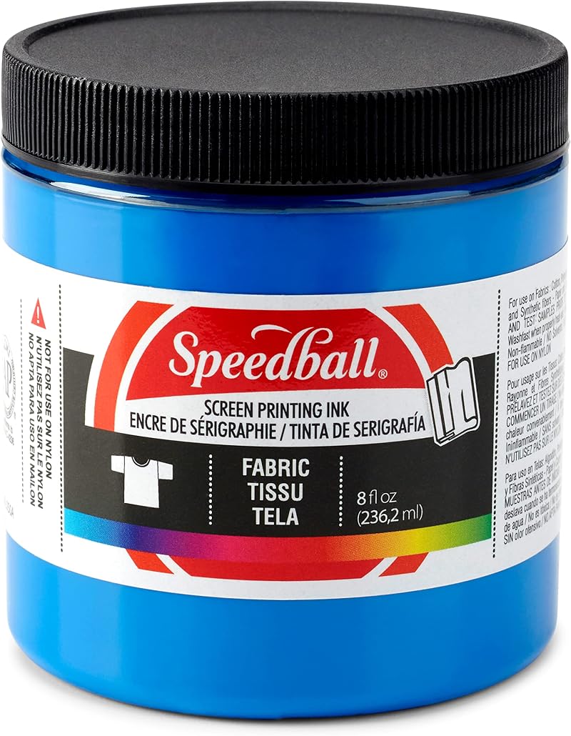 Speedball Art Products Fabric Screen Printing Ink, 8oz, Blue