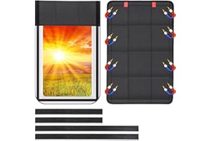 Spurtar RV Door Window Shade 25'' x 16'', Foldable RV Window Cover with UV Protection and Privacy Features for Campers, Marine Vehicles, Travel Trailers, Hook and Loop & Magnetic Design