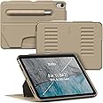 ZUGU CASE for iPad Air 11 (M3 2025 / M2 2024) iPad Air 4 & 5 10.9 Inch (2020/2022) - Protective, Ultra Thin, Magnetic Stand, Sleep/Wake Cover with Apple Pencil Charging & Storage - Sand